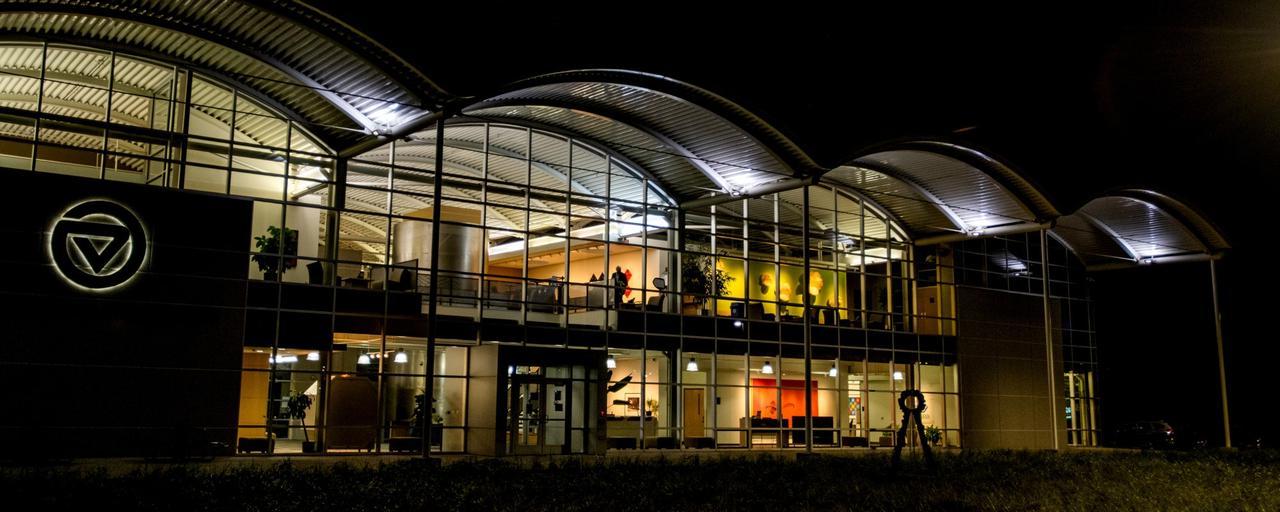 GVSU Muskegon Innovation Hub at night